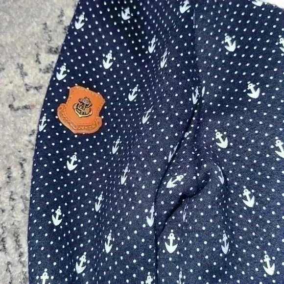 StyleDome Navy Anchor Hoodie size M made to look like wanakome - Picture 3 of 4